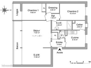 Appartement 4 pièces 74 m²