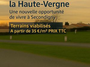 Terrain viabilisé lotissement La Haute Vergne