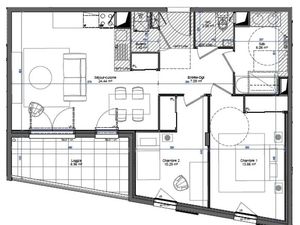 Appartement 3 pièces 64 m²