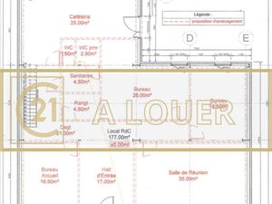 Bureaux 280 m² FLEURY SUR ORNE