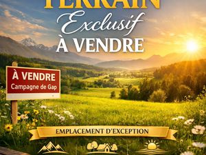 Terrain rare d’exception – 2 000 m² constructibles – Vue dominante – Campagne gapençaise