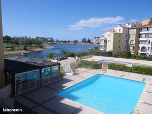 Appt T3 de 35m² + loggia de 5m² + parking privé + piscine - plage Richelieu Cap d'Agde
