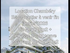 T2 neuf éco quartier Chambéry 850e garage 100e