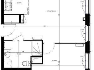 Appartement NEUF meublé de 2 pièces 43 m² Serris Val d'Europe