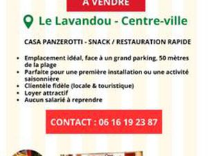 FOND DE COMMERCE / SNACK / PIZZERIA – Emplacement n°1 à 50 m de la plage – Le Lavandou