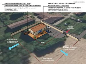 TERRAIN CONSTRUCTIBLE VIABILISE - LIBRE CONSTRUCTEUR – PAISIBLE – arbres - Entouré d'arbre
