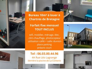 Location bureau pro tout inclus (meublé  wifi  ménage  charges...)
