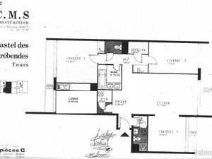 TOURS 37000 Location centre-ville appartement 4 pièces 87 m2