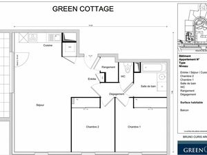 Appartement 3 pièces 66 m²