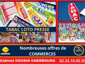 Fonds de commerce tabac  FDJ  presse Cherbourg En Cotentin