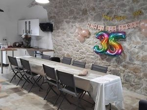 Maison de village type 3 plus avec grande terrasse et jardin . 2 chambres mezzanine