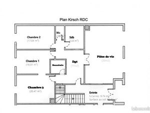 Deux appartements de plus de 100 m² à rénover: 3 chambres + parking – Petite copropriété