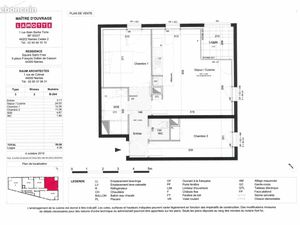 Appartement 3 pièces 59 m²