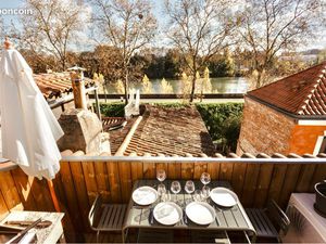 Prairie des Filtres - Loft T3 - Terrasse vue Garonne