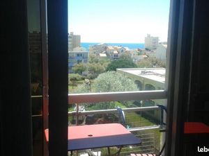 Studio vue sur mer (location à l'année  parking + calme)