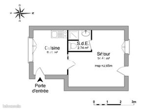 Appartement 2 pièces 26 m²