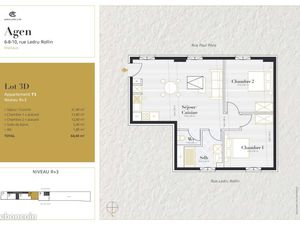 Appartement 3 pièces 62 m²