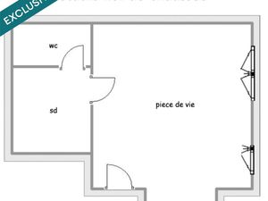 Studio 1 pièce 24 m²