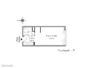 Studio 1 pièce 18 m²