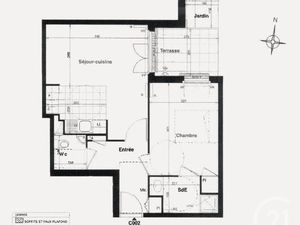 Appartement F2 à louer - 2 pièces - 45 20 m2 - Rambouillet - 78 - ILE-DE-FRANCE