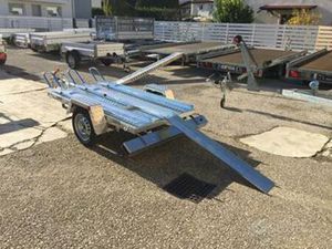 RIMORCHIO PORTA MOTO 3 CORSIE RAMPA A SCOMPARSA