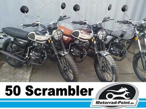 MASH 50 SCRAMBLER 4 TAKT, RETRO SCHALT BIKE / MOPED, NEU AM LAGER