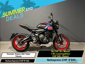 TRIUMPH TRIDENT 660 TRIPLE TRIBUTE EDITION, NAKED, MOTO NEUVE, CHF 8'600.-