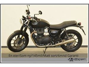 TRIUMPH STREET TWIN EN EIER/SOM NY/145MIL/MATT SORT/6MND GARANT