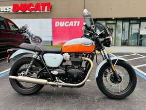 2023 TRIUMPH BONNEVILLE T100 MERIDEN BLUE / TANGERINE