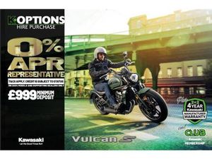 650 VULCAN S, K-OPTIONS 0% APR FINANCE AVAILABLE