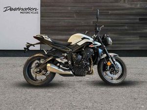 2025 TRIUMPH STREET TRIPLE 765 R PETROL WHITE 6 SPEED