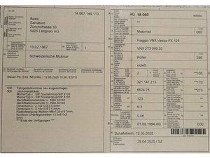 VESPA 125 PX MIT MFK CANTON ARGOVIE -