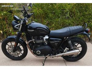 TRIUMPH STREET TWIN 900 ABS JET BLACK 2022 – EXCELLENT ÉTAT – ENTRETIEN TRIUMPH – NOMBREUSES OPTIONS