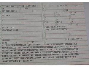 GSXR 1100 GU 74, 04/1988 MOTOR CHARLY W 42.000KM GGF. SCHLACHTUNG