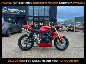 TRIUMPH STREET TRIPLE 675 NAKED PETROL MANUAL (106 PS) NITRON SHOCK & BLACK WIDOW EXHAUSTS 675 CC