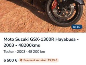 HAYABUZA NOIRE ED 2000 PEU DE KM