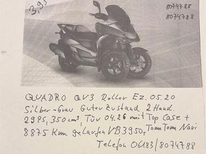 QUADRO QV3 ROLLER - EZ 2020 / TÜV 04/26 NAVI