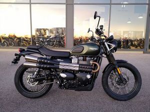 TRIUMPH STREET SCRAMBLER 900 2019 900 CM3 | MOTO ROUTIÈRE | 12 388 KM | VERT | 25480 ECOLE VALENTIN