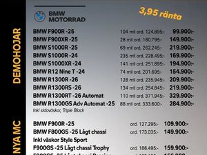 BMW R1300GS ADVENTURE TROPHY HÖJD 860-890MM SIDOVÄSKOR • 2025