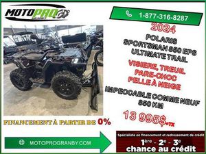 2024 POLARIS SPORTSMAN 850 ULTIMATE TRAIL SPORTSMAN850 ULTIMATE BAS KM COMME NEUF PELLE