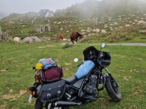 HONDA REBEL CMX500 - CUSTOM BLEU AMERICA - A2 -