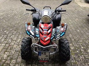 QUAD ATV ROT/SCHWARZ MIT KENNZEICHEN