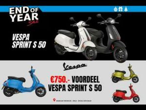 VESPA SPRINT S E5+ 45KM NIEUW RIJKLAAR NU MET €750 KORTING! — SCOOTERS | VESPA — MARKTPLAATS