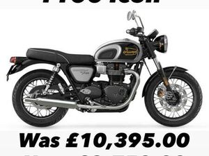 NEW UNREGISTERED TRIUMPH T100 ICON EDITION MOTORCYCLE DEAL SAVE 1,645.00