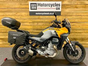 2024 MOTO GUZZI STELVIO PFF, HEPCO AND BECKER PANNIERS, TOP BOX, ONLY 2,754 MI