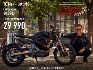 SUPER SOCO VMOTO TC MAX - ELEKTRISK LETT-MC MED ITALIENSK DESIGN O