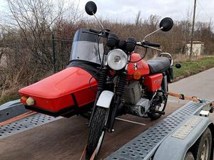 MZ GESPANN ETZ 250 SEITENWAGEN SUPERELASTIK BEIWAGEN DDR ☆ TOP