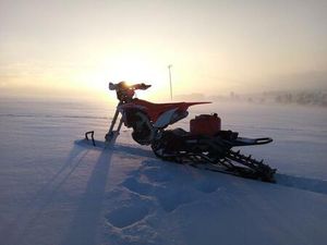 HONDA CRF450 SCHNEEMOBIL RAUPENSATZ MX VOLLCROSS MOTORSCHLITTEN