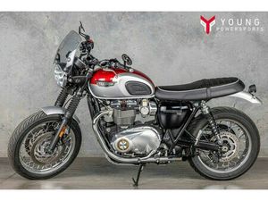 2018 TRIUMPH BONNEVILLE T120 CRANBERRY RED AND ALUMINIUM SILVER BASE