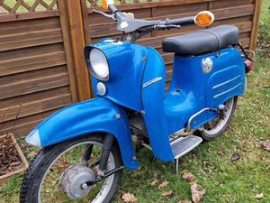 SIMSON SCHWALBE KR51/2 IN ATLANTIKBLAU MIT DDR STEUERKARTE